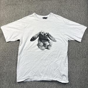 White Balenziaga graphic tee